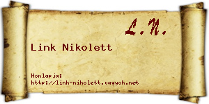 Link Nikolett névjegykártya