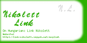 nikolett link business card